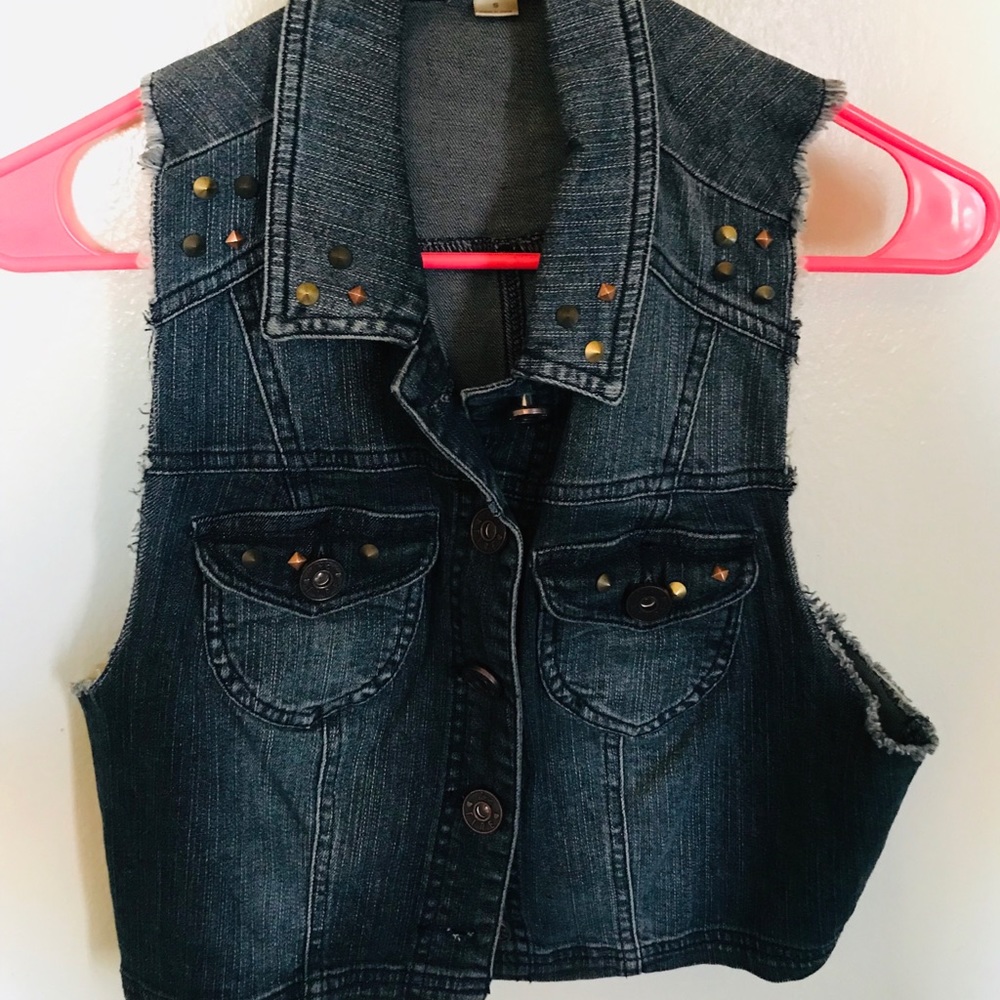 used jean vest jacket size small